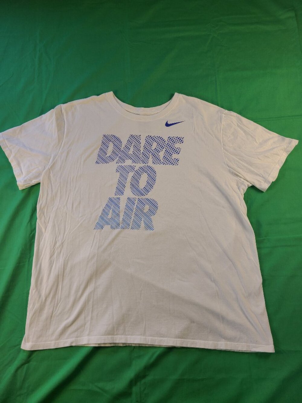 Nike Dare To Air Tee Shirt Men's XXL White & Blue